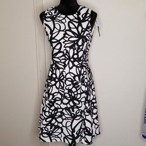 DKNY Black & White Dress
